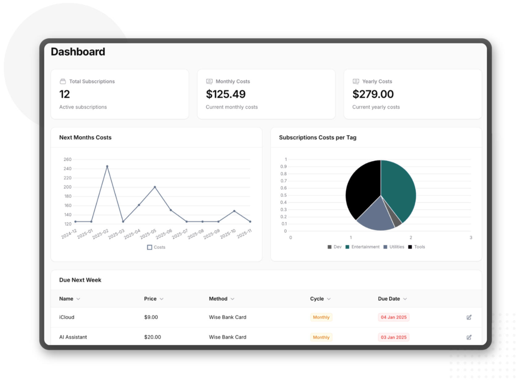 Nexpend Dashboard